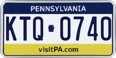 PA license plate KTQ0740