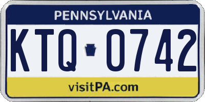 PA license plate KTQ0742