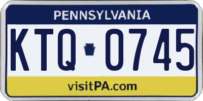 PA license plate KTQ0745