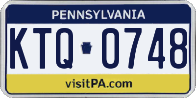 PA license plate KTQ0748