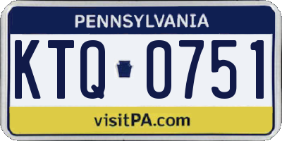 PA license plate KTQ0751