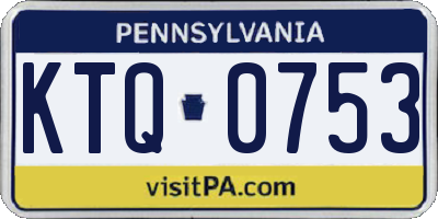 PA license plate KTQ0753