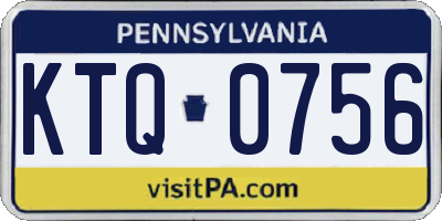 PA license plate KTQ0756