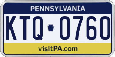 PA license plate KTQ0760