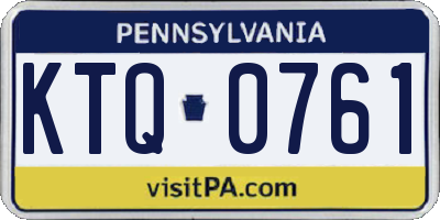 PA license plate KTQ0761