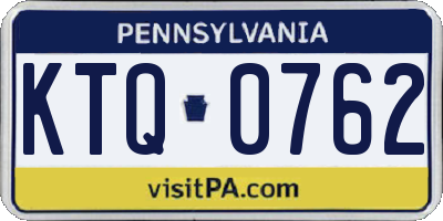PA license plate KTQ0762