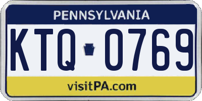 PA license plate KTQ0769