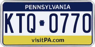 PA license plate KTQ0770