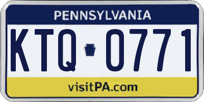 PA license plate KTQ0771