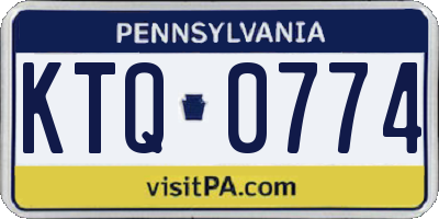 PA license plate KTQ0774