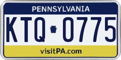 PA license plate KTQ0775