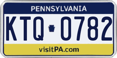 PA license plate KTQ0782