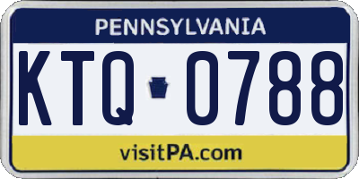 PA license plate KTQ0788