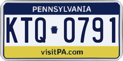 PA license plate KTQ0791