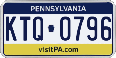 PA license plate KTQ0796