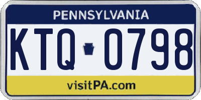 PA license plate KTQ0798