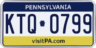 PA license plate KTQ0799