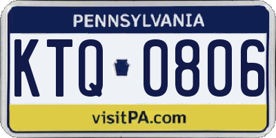 PA license plate KTQ0806