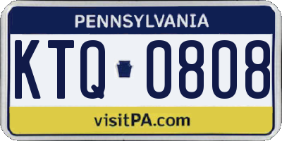 PA license plate KTQ0808