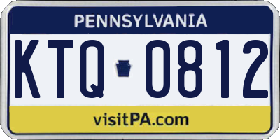 PA license plate KTQ0812
