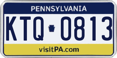 PA license plate KTQ0813