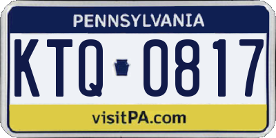 PA license plate KTQ0817
