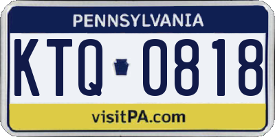 PA license plate KTQ0818