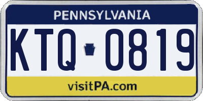 PA license plate KTQ0819