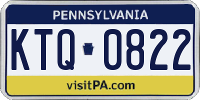 PA license plate KTQ0822