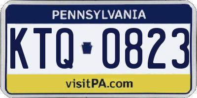 PA license plate KTQ0823