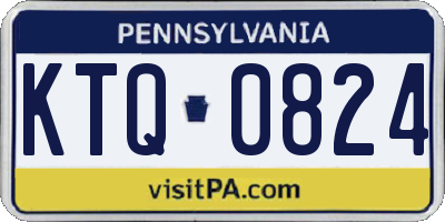 PA license plate KTQ0824