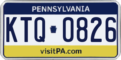 PA license plate KTQ0826