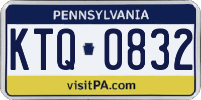 PA license plate KTQ0832