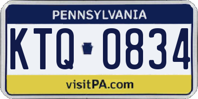 PA license plate KTQ0834