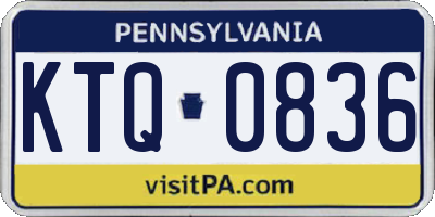 PA license plate KTQ0836