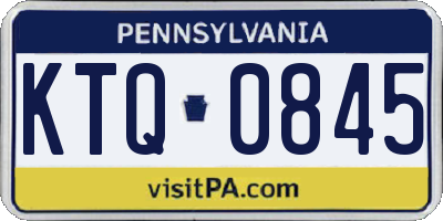 PA license plate KTQ0845