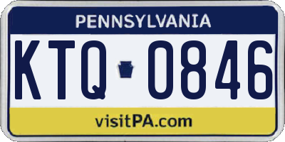 PA license plate KTQ0846