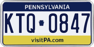 PA license plate KTQ0847