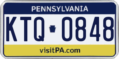 PA license plate KTQ0848
