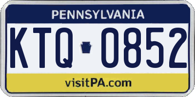 PA license plate KTQ0852