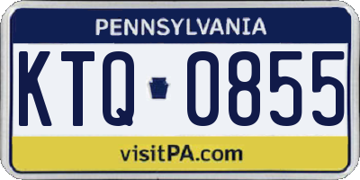 PA license plate KTQ0855