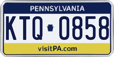 PA license plate KTQ0858