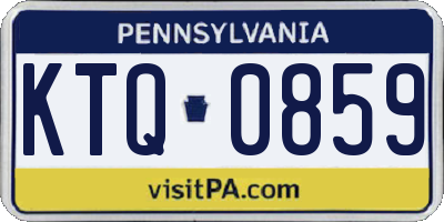 PA license plate KTQ0859