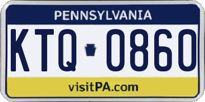 PA license plate KTQ0860