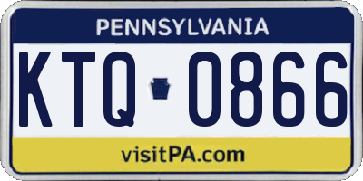 PA license plate KTQ0866