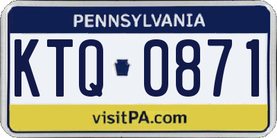 PA license plate KTQ0871