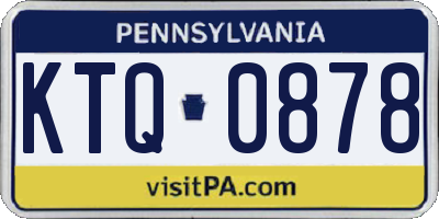 PA license plate KTQ0878
