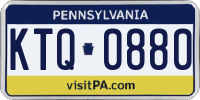 PA license plate KTQ0880