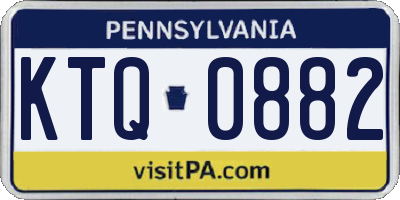 PA license plate KTQ0882