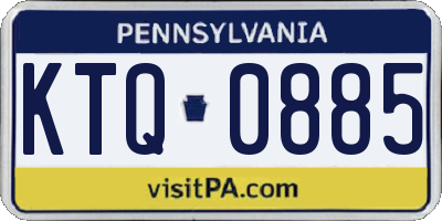 PA license plate KTQ0885
